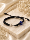 Braided Cross and Protective Eye Bracelet
