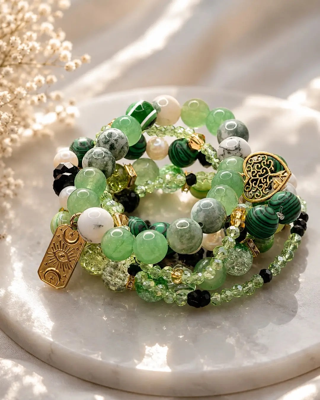 Jevy Jade Bundle of 5 Bracelets