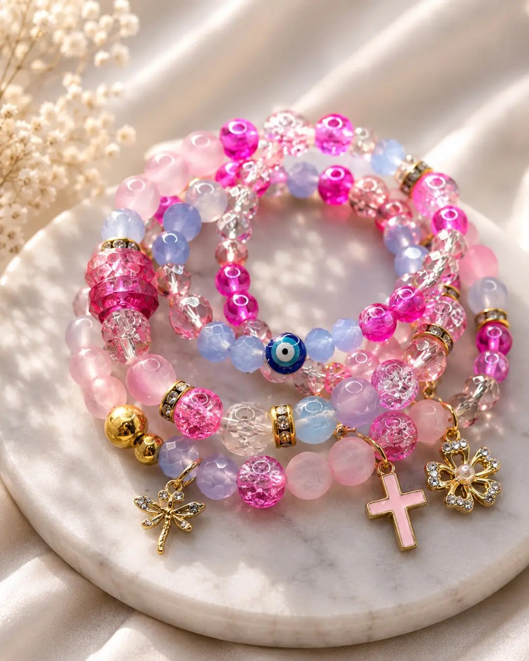 Ollie Pink Bundle of 5 Bracelets